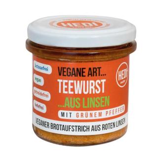 Teewurst mit grünem Pfeffer aus Linsen